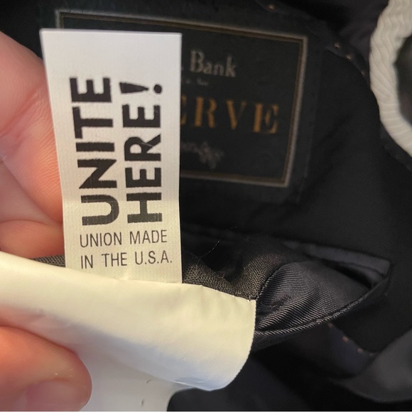 Jos. A. Bank Reserve Reda Italian 100% Wool Super 110’s Black Blazer Size 44S - Picture 8 of 16